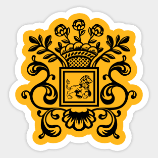 Lion Tapestry Design Sticker